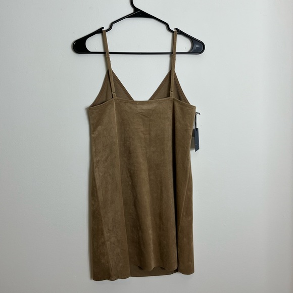 NWT Wilfred Free Aritzia Vivienne Camel Suede Dress Size XS - Picture 10 of 12